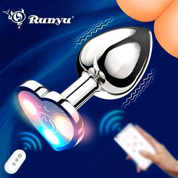 Стальная cветящаяся смарт анальная пробка Magic Motion Equinox USB с Д/У - 7,2*2,8 см &ndash; Анальные игрушки X0000842 фото