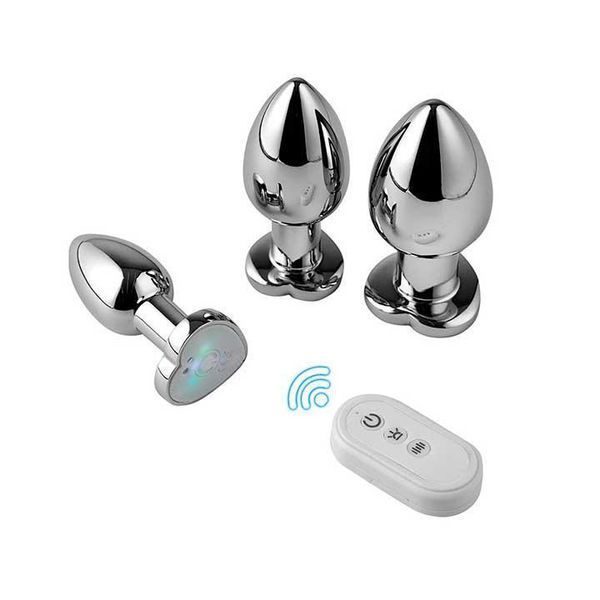Стальная cветящаяся смарт анальная пробка Magic Motion Equinox USB с Д/У - 7,2*2,8 см &ndash; Анальные игрушки X0000842 фото
