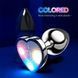 Стальная cветящаяся смарт анальная пробка Magic Motion Equinox USB с Д/У - 7,2*2,8 см &ndash; Анальные игрушки X0000842 фото 1