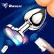 Стальная cветящаяся смарт анальная пробка Magic Motion Equinox USB с Д/У - 7,2*2,8 см &ndash; Анальные игрушки X0000842 фото 3