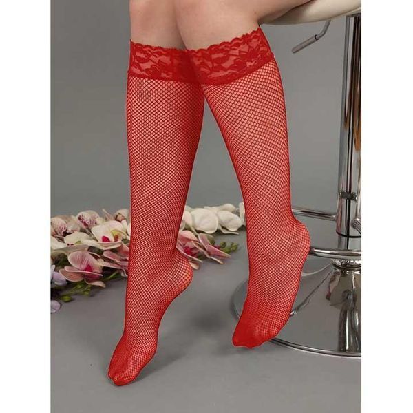 Длинные гольфы в сетку - Розовый - XS/S &ndash; Эротическое бельё X0000466-4 фото