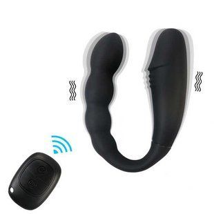 Двойной анально-вагинальный вибратор Magic Helios Remote с ДУ - Черный - Вибраторы X0000810-1 фото