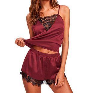 Эротический комплект lovely whole sale топ и шорты - Бордовый - S/M &ndash; Эротическое бельё X0000636-2 фото