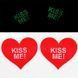Виниловые светящиеся наклейки на соски "Kiss Me!" &ndash; Садо-мазо X00000258 фото