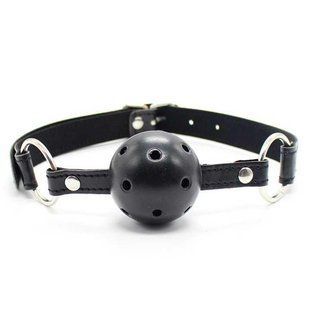 БДСМ кляп у рот "Mouth ball" - Чорний - Садо-мазо X0000452-2 фото