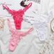 Стринги с цветами и пикантным вырезом - Белый - S/M &ndash; Эротическое бельё X0000641-3 фото 3
