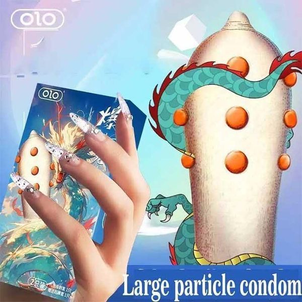 Презервативи із шипами супертонкий OLO Nine Dragon 2 шт. X00001108 фото